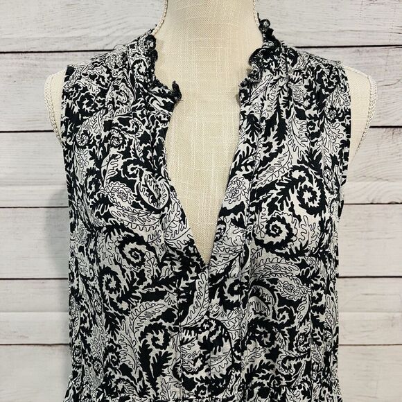 Anthropologie Maeve Marya Tiered Floral Paisley Print Maxi Dress Size Medium - Picture 4 of 11